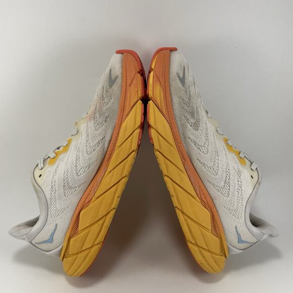 Hoka One One Arahi 6 Running Shoes Womens Size 8.5 B White Blanc Orange Athletic - Picture 6 of 11